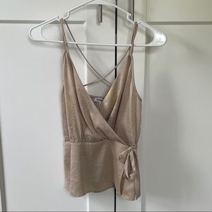 Gold Sleeveless Top -Express